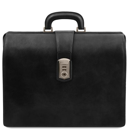 Black leather Doctor Bags Canova - by Tuscany Leather
