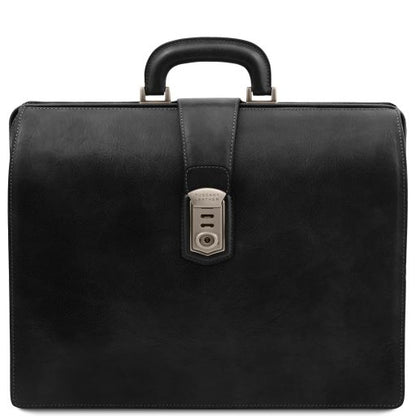 Black leather Doctor Bags Canova - by Tuscany Leather
