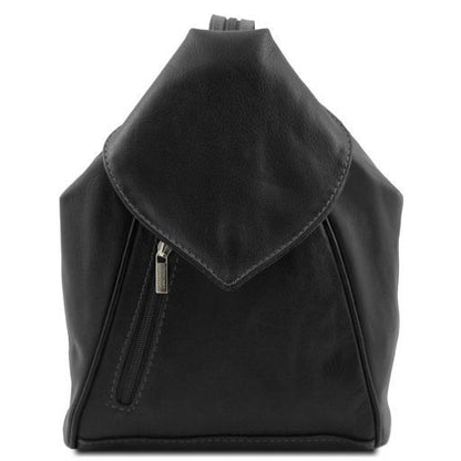 Black leather Backpacks Delhi - by Tuscany Leather