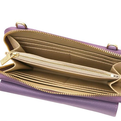 Urania - Leather wallet/phone holder with strap