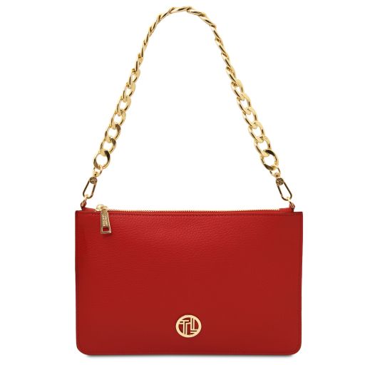 Lipstick Red leather Handbags Diva - by Tuscany Leather