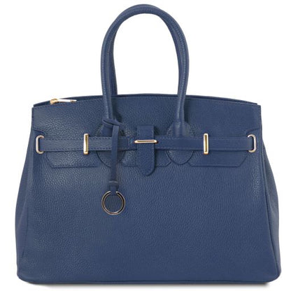 Dark Blue leather Handbags TL by Tuscany Leather