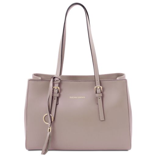 Light Taupe leather Handbags TL by Tuscany Leather