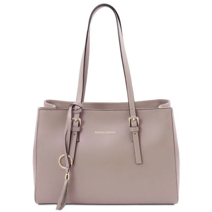 Light Taupe leather Handbags TL by Tuscany Leather