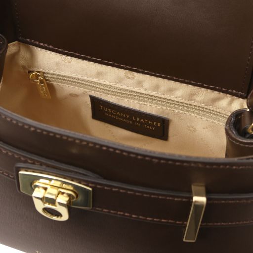 Coffee leather Handbags Maisy - by Tuscany Leather