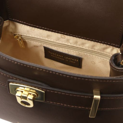 Coffee leather Handbags Maisy - by Tuscany Leather