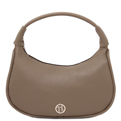 Dark Taupe leather Handbags Michelle - by Tuscany Leather