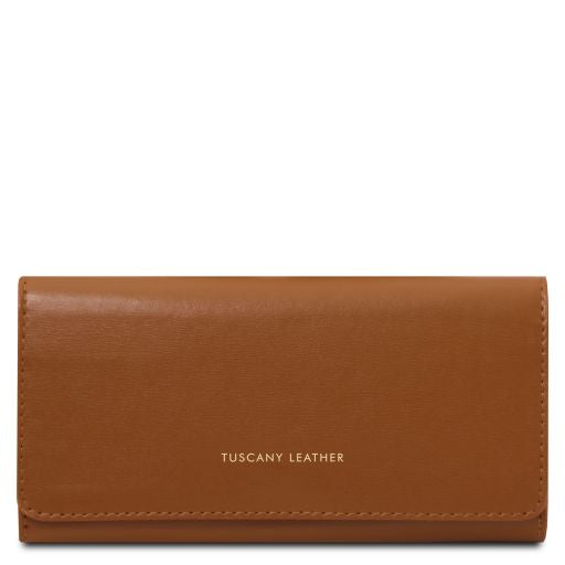 Cognac leather Wallets & Money Clips Diana - by Tuscany Leather