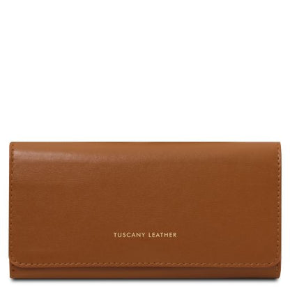 Cognac leather Wallets & Money Clips Diana - by Tuscany Leather