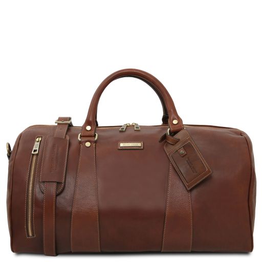 Brown leather Duffel Bags TL Voyager by Tuscany Leather