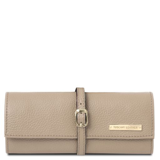 Light Taupe leather Travel Accessories Soft by Tuscany Leather