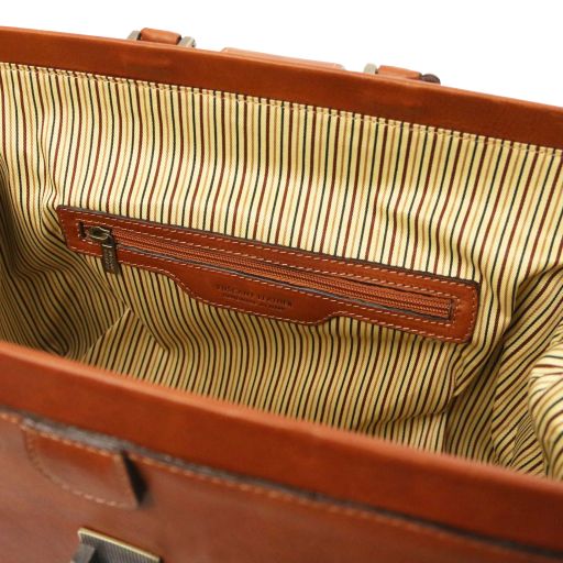 Black leather Doctor Bags Raffaello - by Tuscany Leather