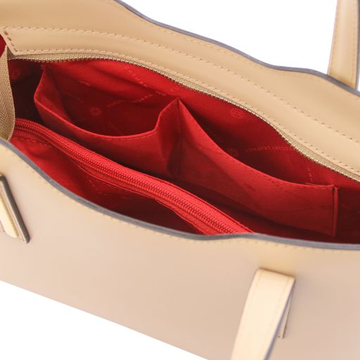 Red leather Handbags Olimpia - by Tuscany Leather