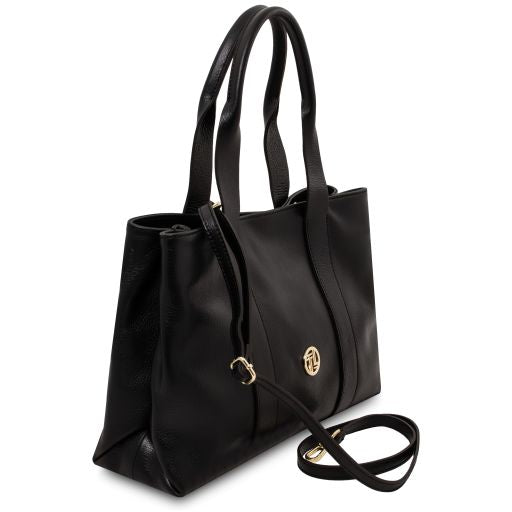 Black leather Handbags Callie - by Tuscany Leather