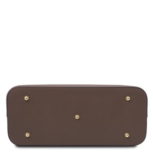 Red leather Handbags Olimpia - by Tuscany Leather