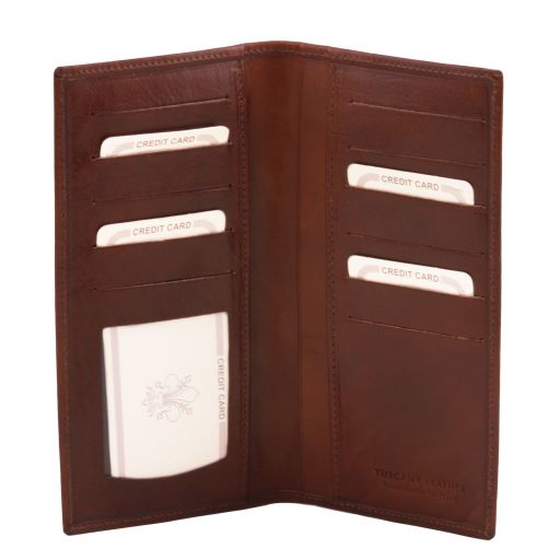Exclusive vertical 2 fold leather wallet