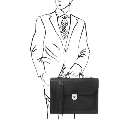Natural leather Briefcases Cremona - by Tuscany Leather