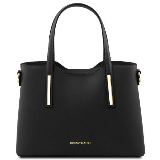 Black leather Handbags Olimpia - by Tuscany Leather