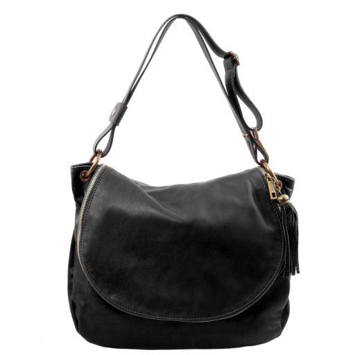 TL Bag - Soft leather shoulder bag with tassel detail