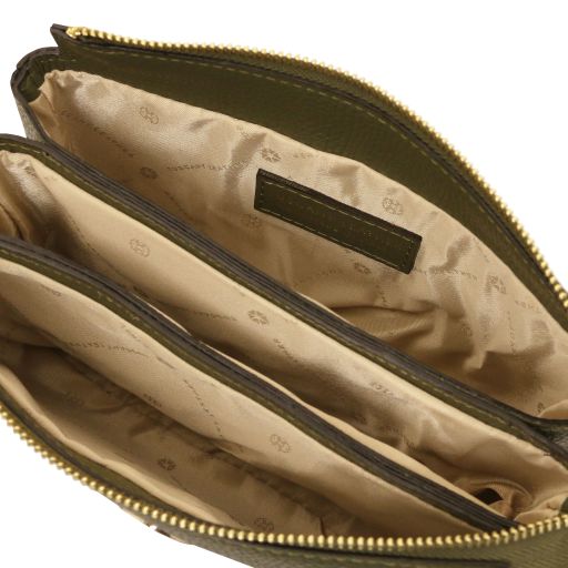 Dark Taupe leather Handbags Sia - by Tuscany Leather