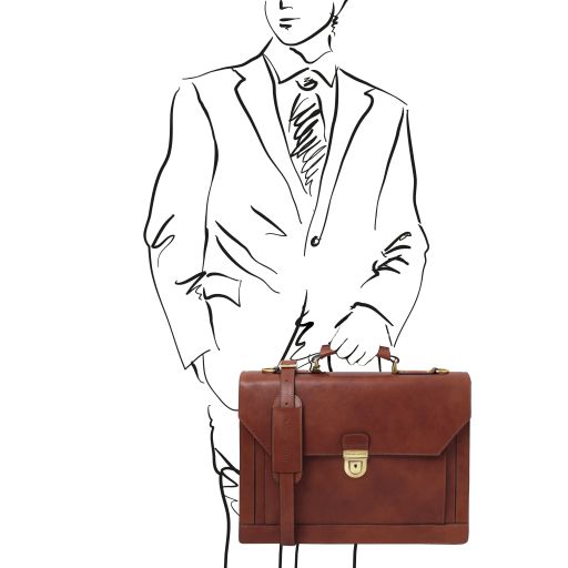 Natural leather Briefcases Cremona - by Tuscany Leather