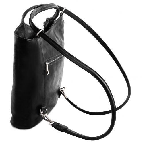 Patty - Leather convertible backpack shoulderbag