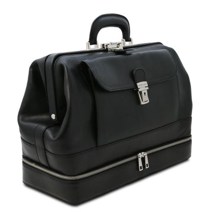 Black leather Doctor Bags Giotto - by Tuscany Leather