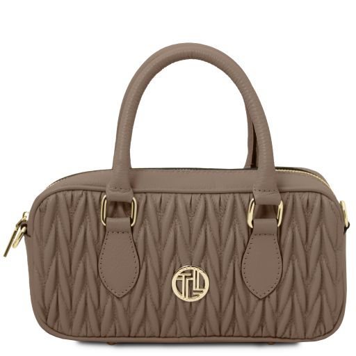 Taupe leather Handbags Mousse - by Tuscany Leather
