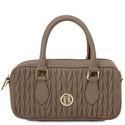 Taupe leather Handbags Mousse - by Tuscany Leather