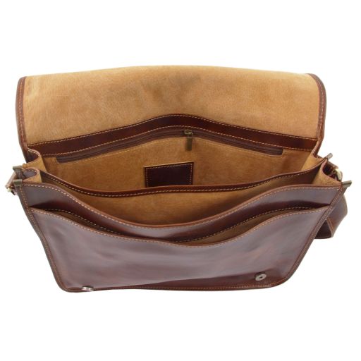Messenger double - Crossbody leather bag
