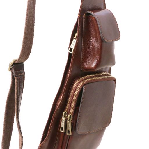 Leather crossover bag