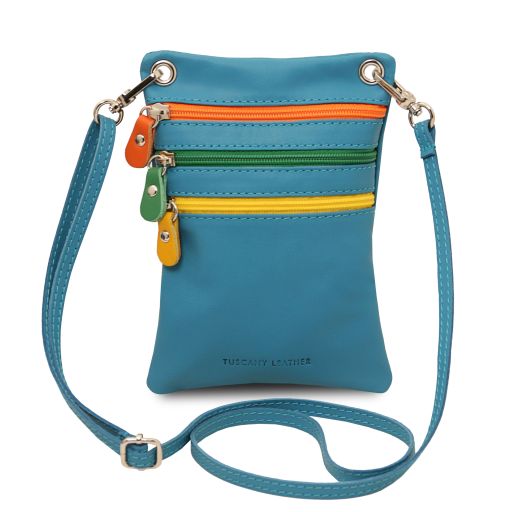 Turquoise leather Shoulder Bags TL by Tuscany Leather