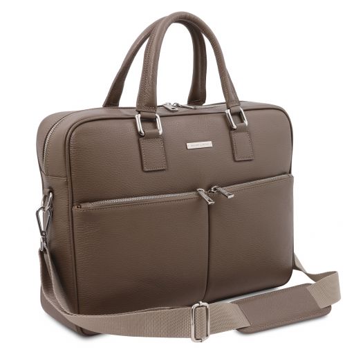 Black leather Laptop Bags Treviso - by Tuscany Leather