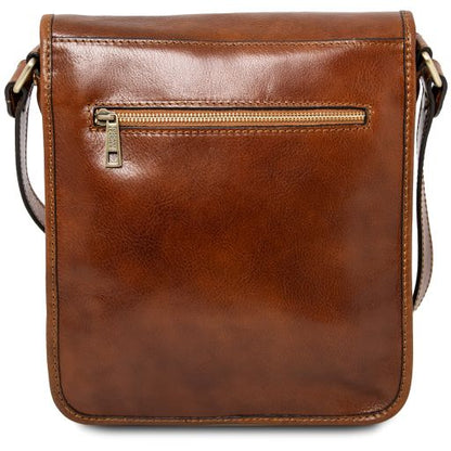 TL Messenger - Two compartments leather shoulder bag