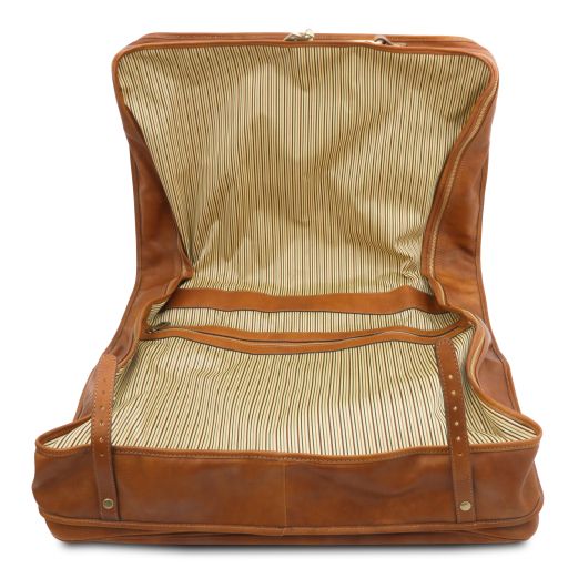 Dark Brown leather Garment Bags Papeete - by Tuscany Leather