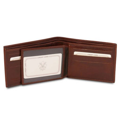 Dark Brown leather Wallets & Money Clips Exclusive 3 by Tuscany Leather