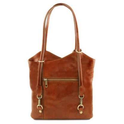 Patty - Leather convertible backpack shoulderbag