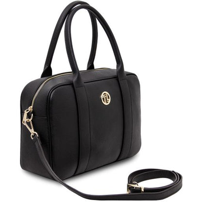 Black leather Handbags Stephany - by Tuscany Leather