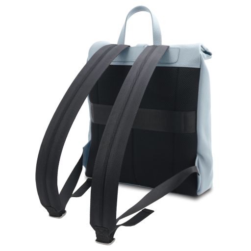 Light Blue leather Backpacks Denver - by Tuscany Leather