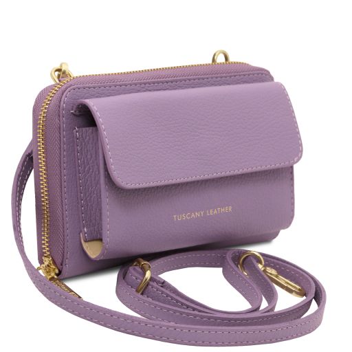 Dark Blue leather Wallets & Money Clips Urania - by Tuscany Leather