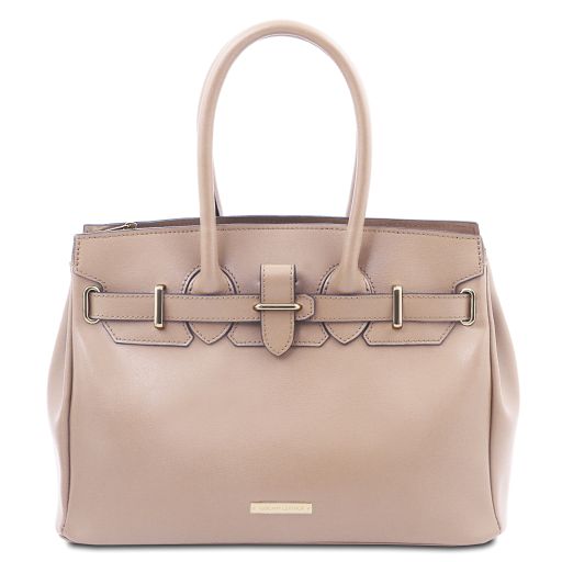 Nude leather Handbags TL by Tuscany Leather