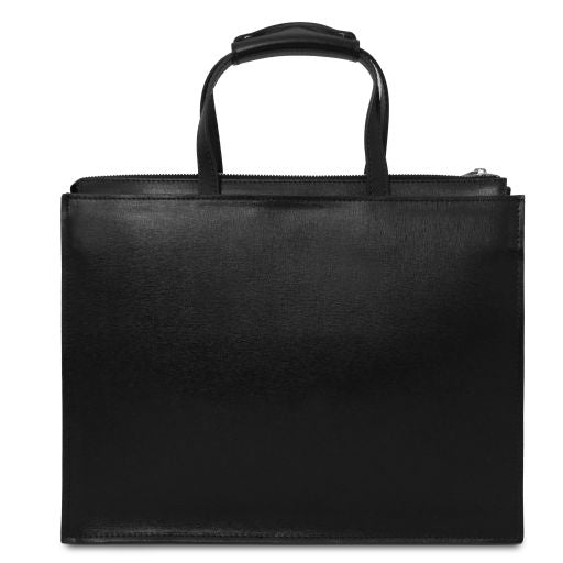 Dark Blue leather Briefcases Palermo - by Tuscany Leather