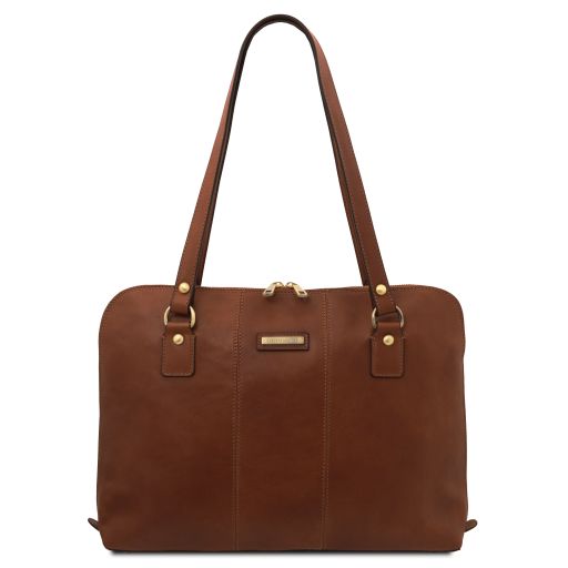 Brown leather Briefcases Ravenna - by Tuscany Leather