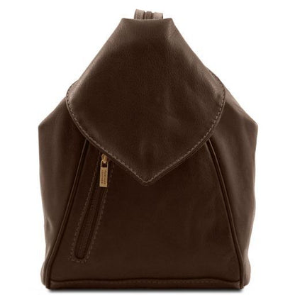 Dark Brown leather Backpacks Delhi - by Tuscany Leather