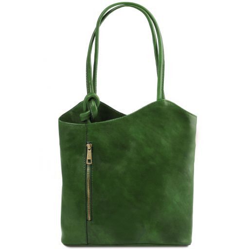 Green leather Shoulder Bags Patty - by Tuscany Leather