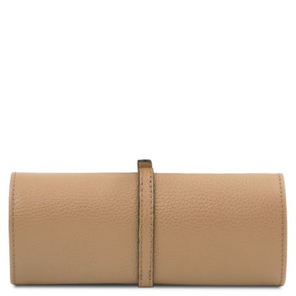 Soft leather jewellery case