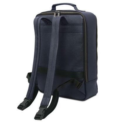 Dark Blue leather Backpacks Brooklyn - by Tuscany Leather