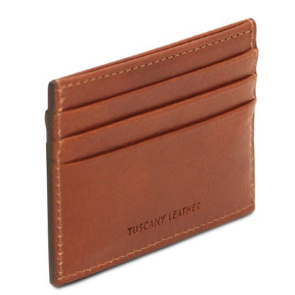 Dark Blue leather Travel Accessories Leather card by Tuscany Leather