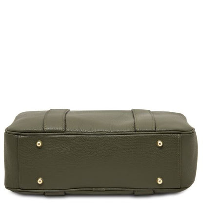 Black leather Handbags Stephany - by Tuscany Leather