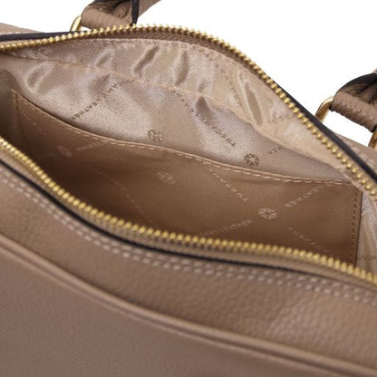 White leather Handbags Mousse - by Tuscany Leather